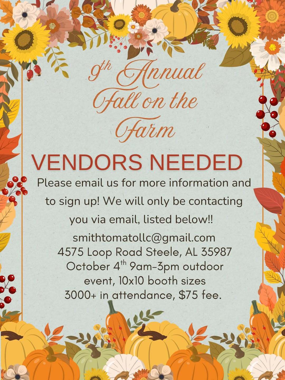 9th Annual Smith Tomato Fall on the Farm