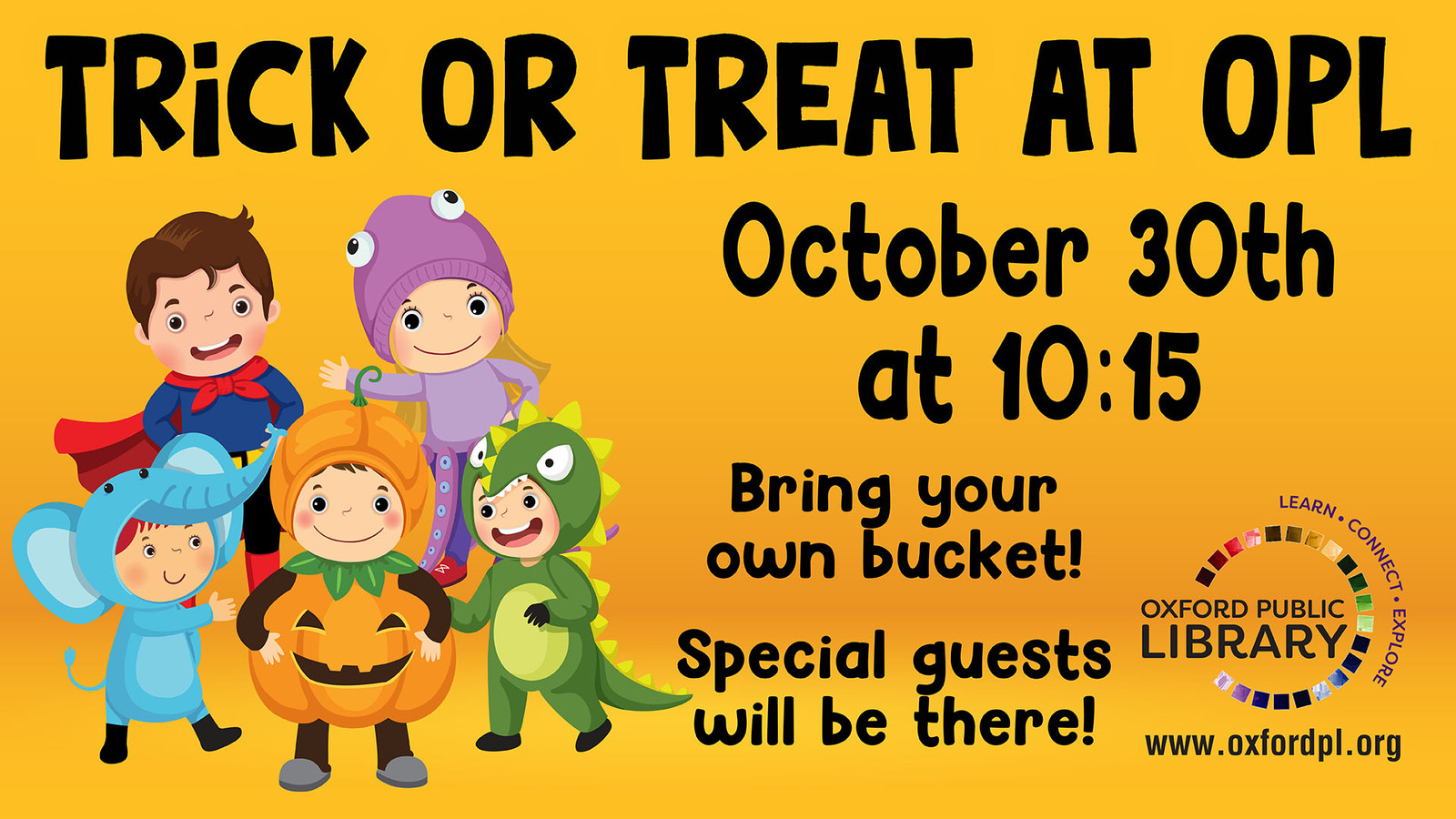 Trick or Treat at the Oxford Public Library
