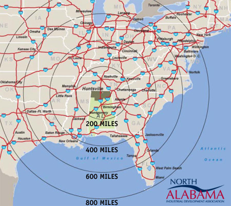 Trucking Radius Map