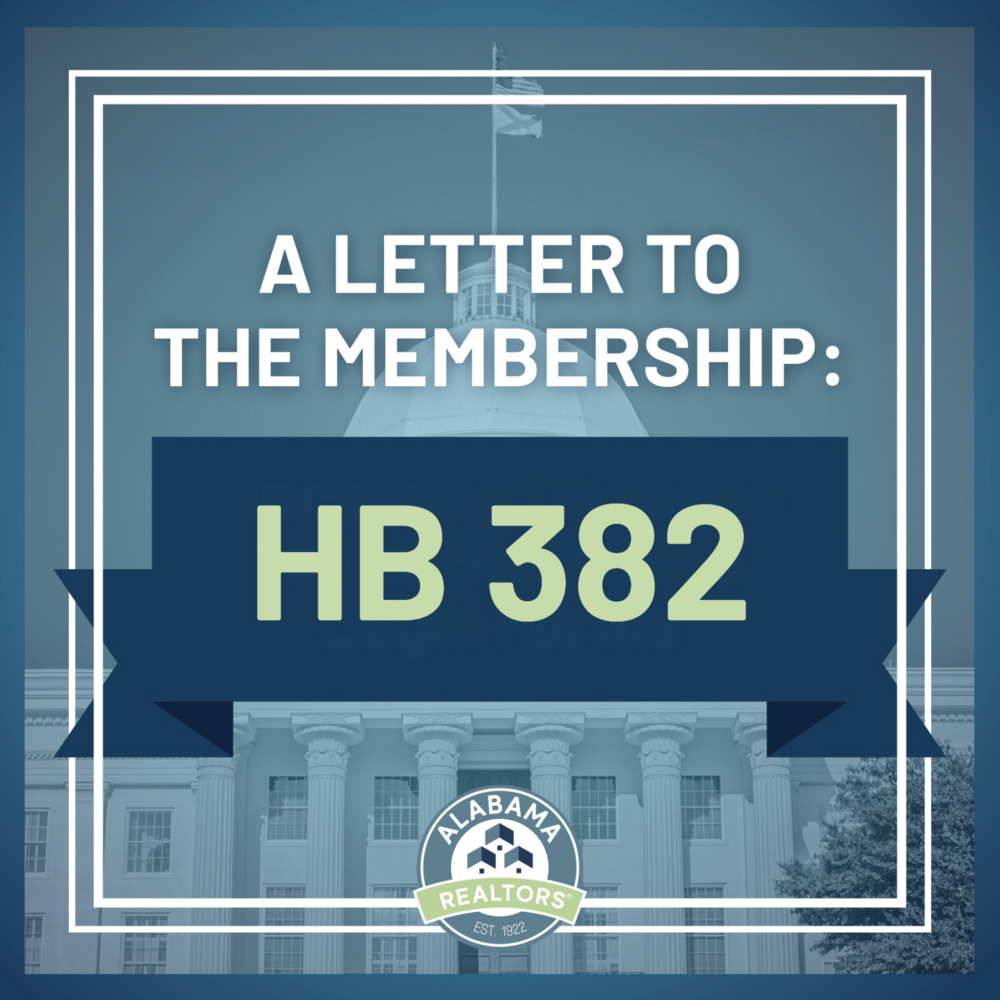 A Letter to the Membership: HB 382
