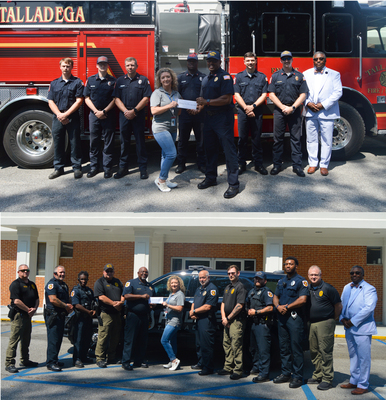 Georgia Pacific contributes $10,000.00 to support Talladega police and firefighters