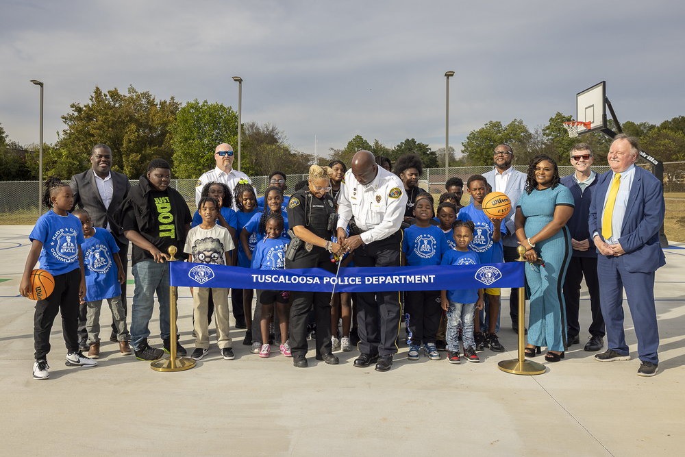 City of Tuscaloosa Holds Ribbon Cutting for Police Athletic League Gym and Basketball Courts