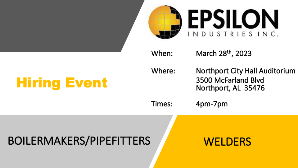 Epsilon Industries, Inc Hiring Event