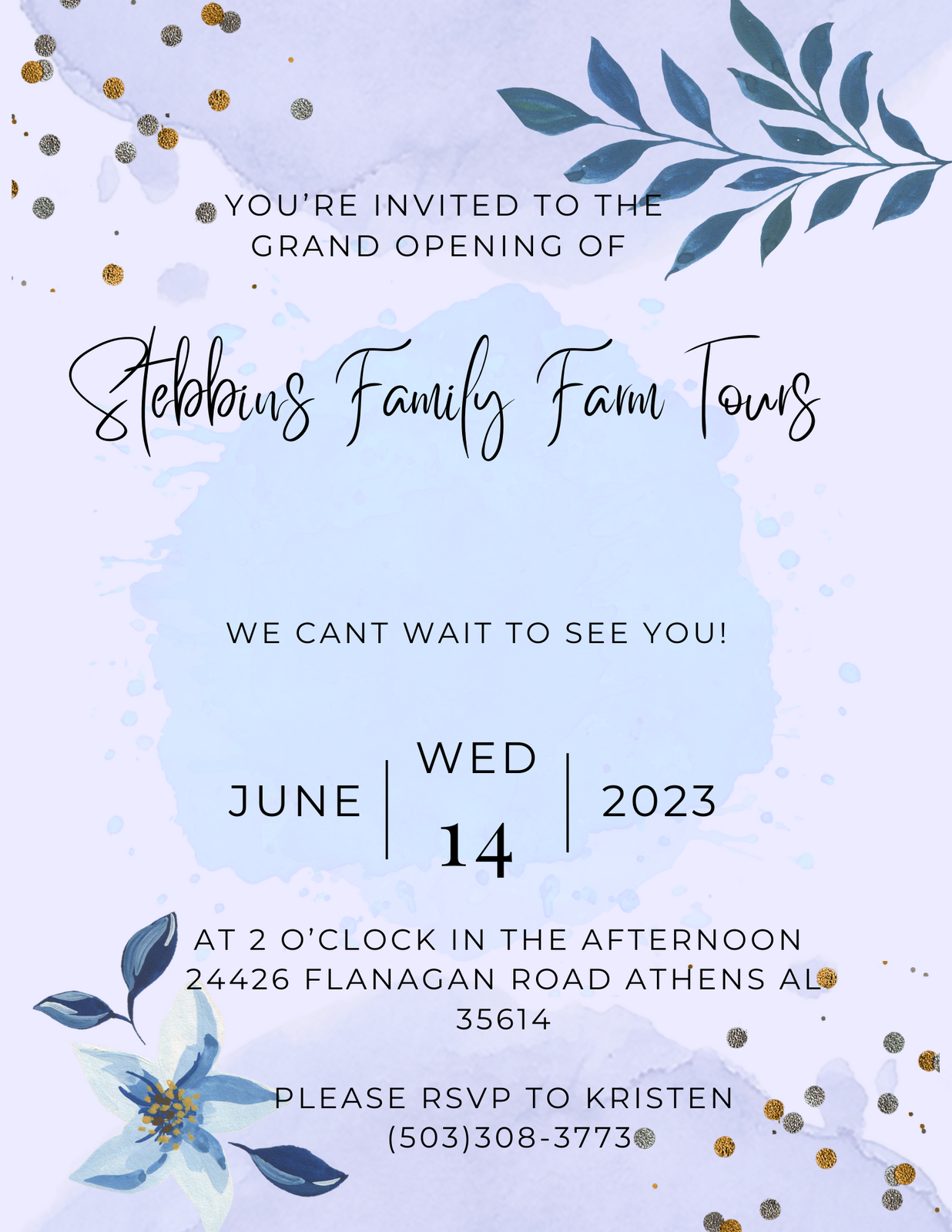 Stebbins Family Farm Tours - Opening Day!