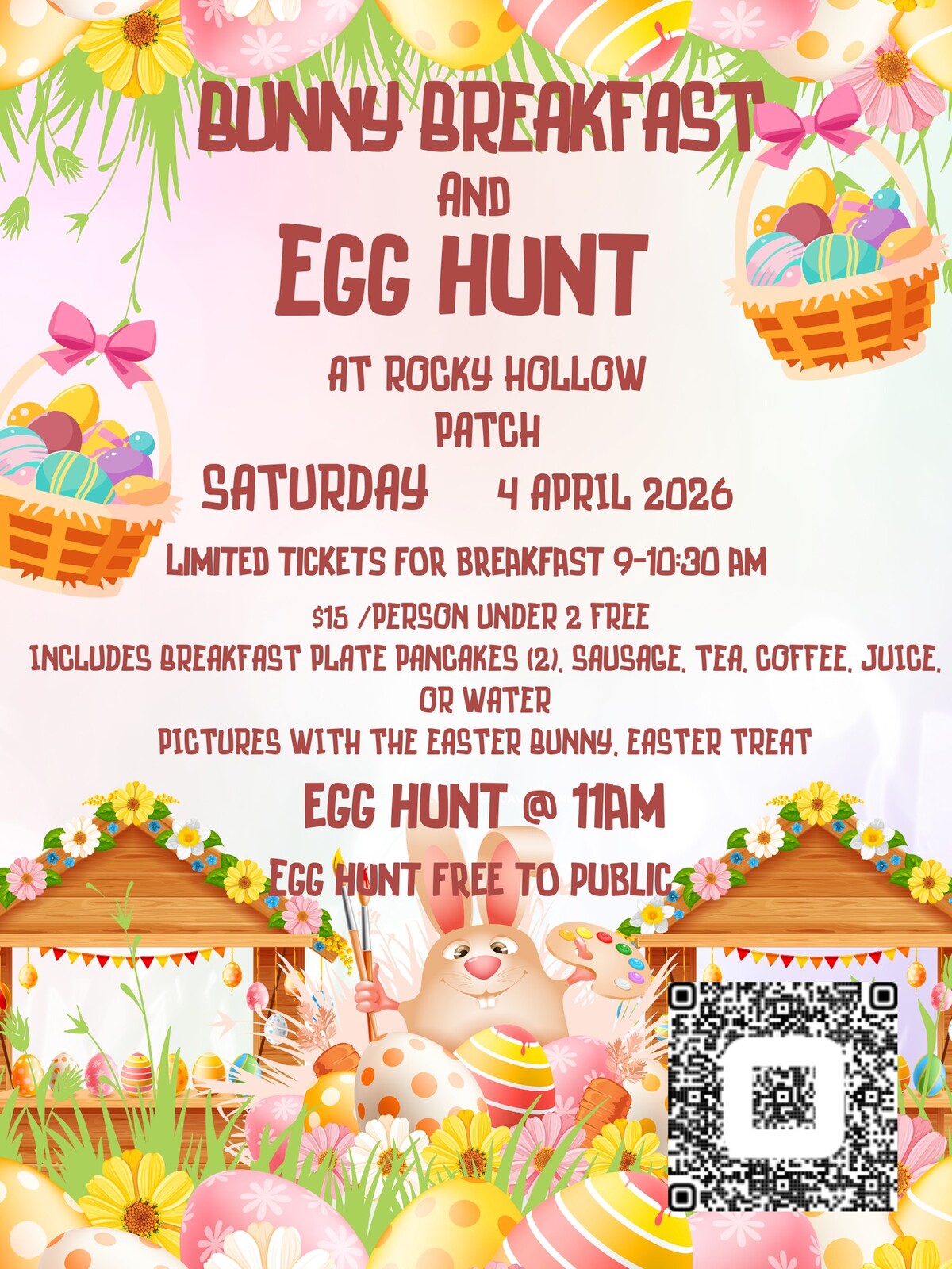 Bunny Breakfast and Egg Hunt at Rocky Hollow Patch