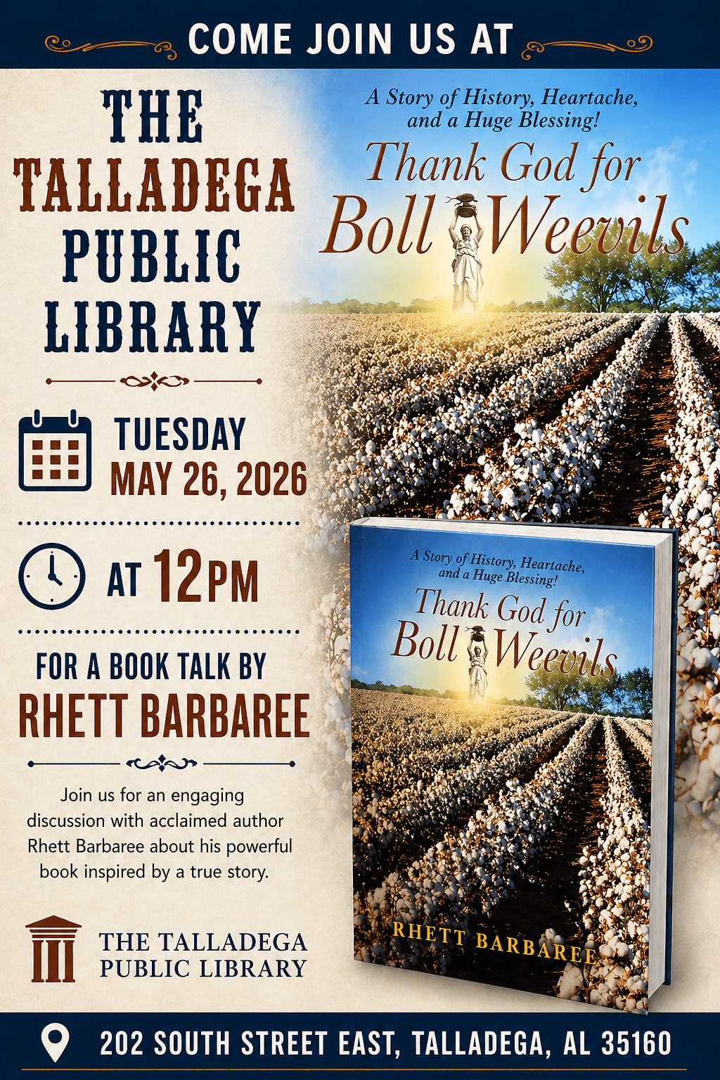 Book Talk with Rhett Barbaree