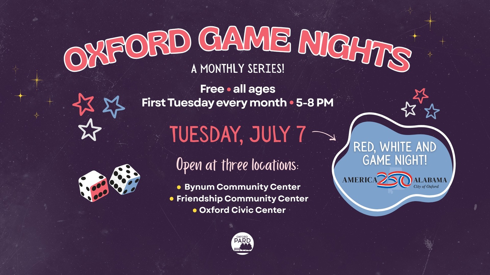 Oxford Game Nights: Red, White and Game Night