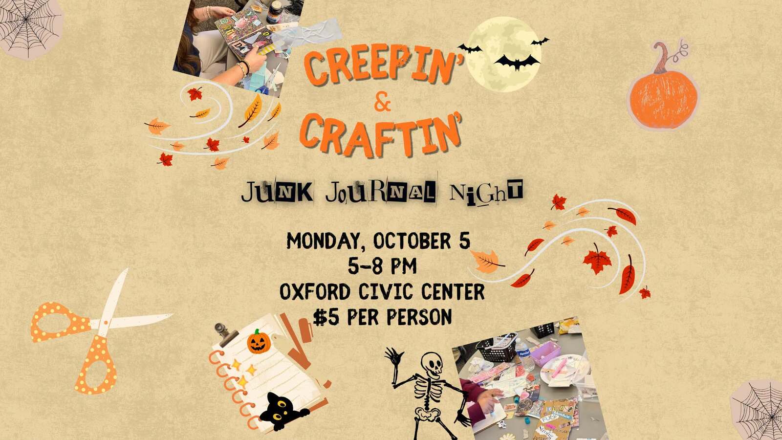 Creepin' & Craftin': Junk Journal Night