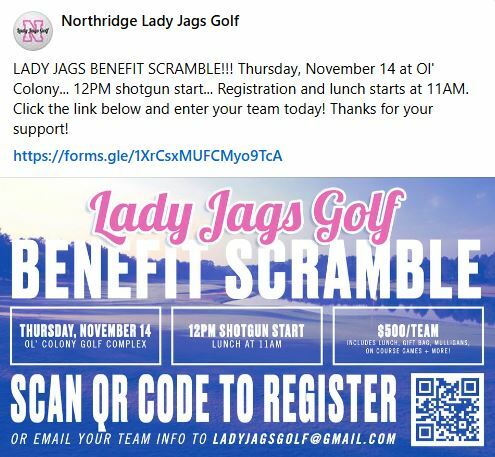 Lady Jags Benefit Scramble