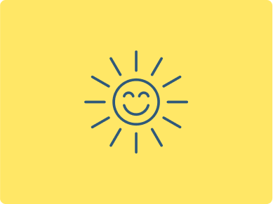 Sunshine doodle with a yellow background