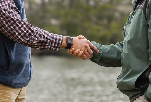  Men shaking hands 