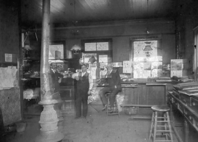 Interior view of the Bank of Oxford, ca. 1908