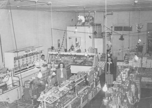 Interior of Worthy's Cash Store, ca. 1940s