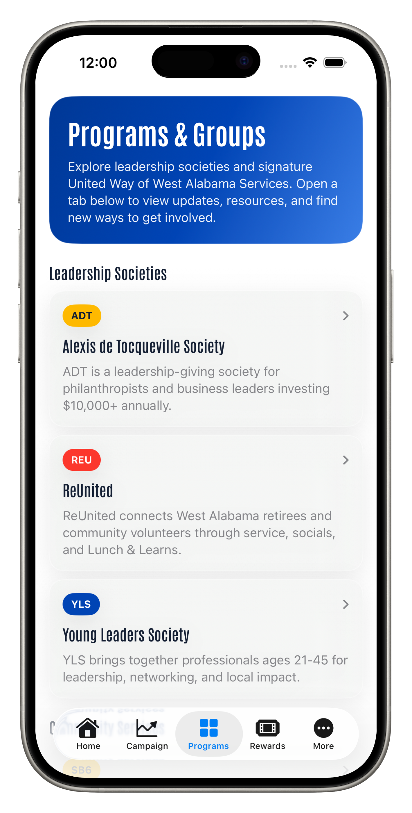 Programs & Groups