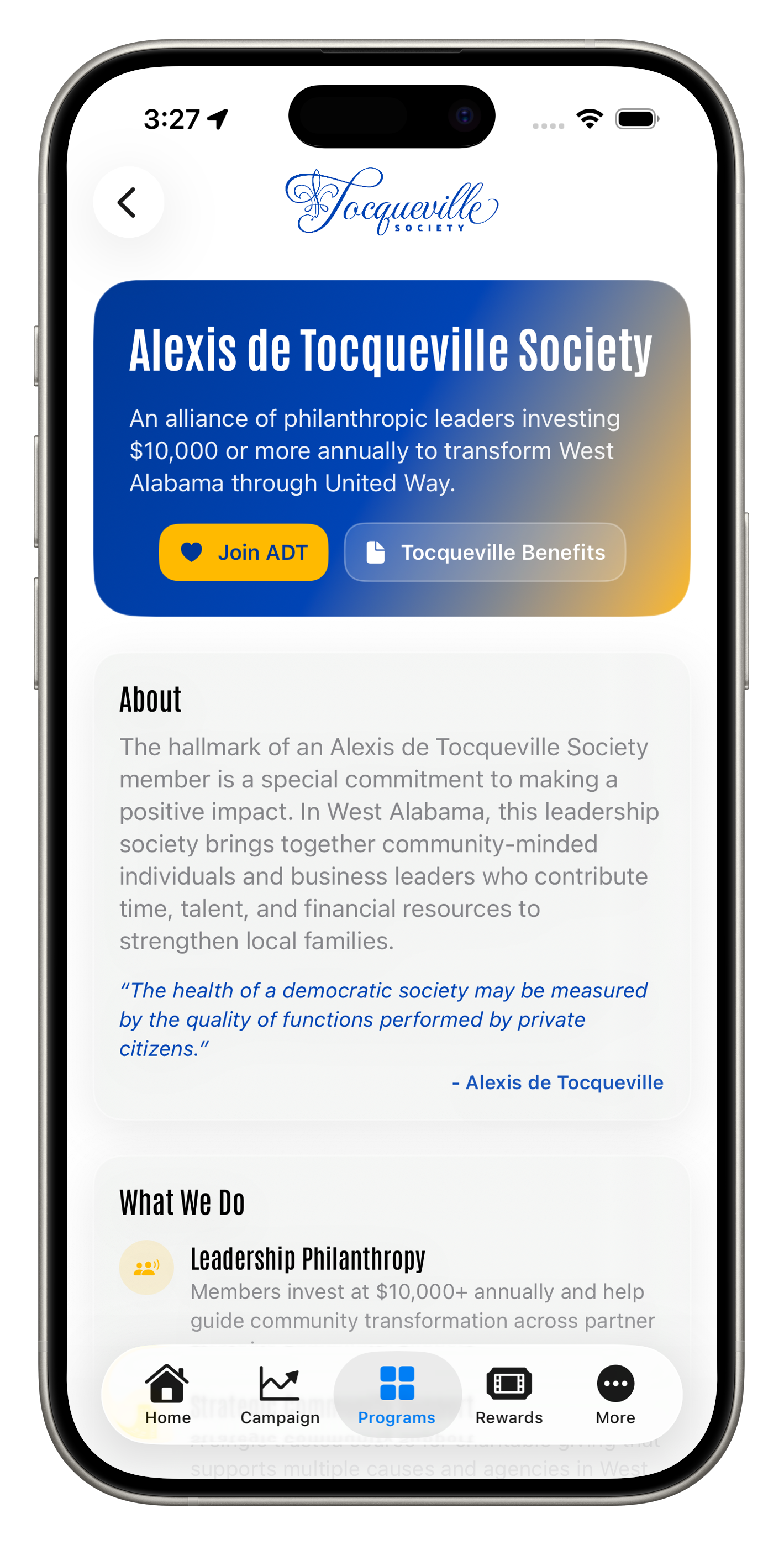 Alexis de Tocqueville Society