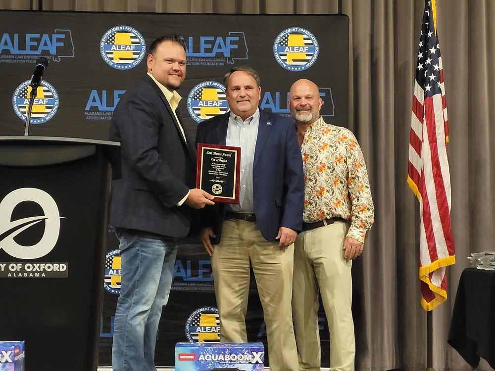 ALABAMA LAW ENFORCEMENT APPRECIATION FOUNDATION RECOGNIZES CITY OF OXFORD