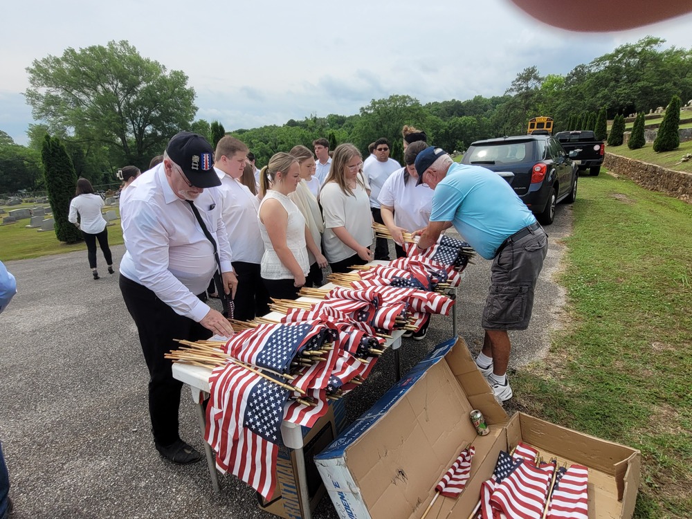 AMERICAN LEGION POST 111 HOLDS FLAG PLACEMENT CEREMONY