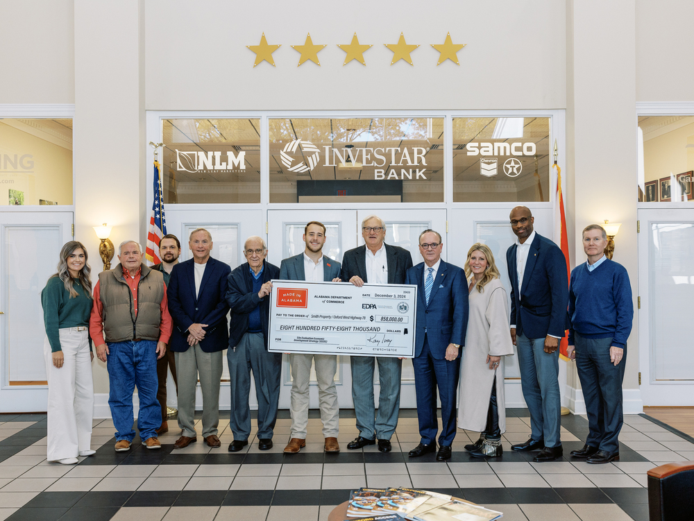 CALHOUN COUNTY EDC RECEIVES FUNDING FOR EXPANSION OF OXFORD INDUSTRIAL AREA