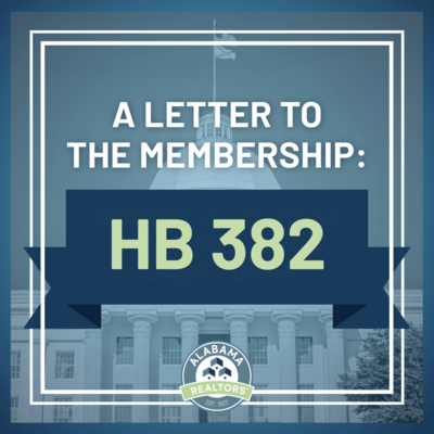 A Letter to the Membership: HB 382