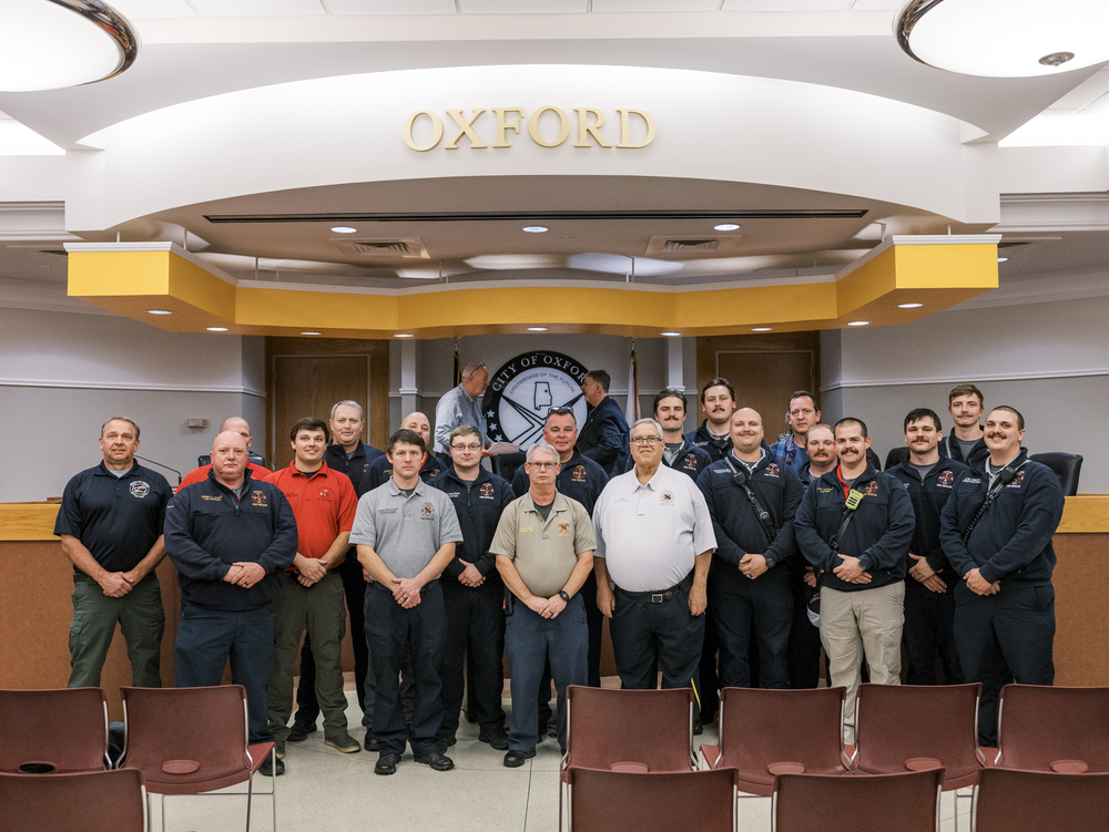 City Council honors Oxford Fire Chief Gary Sparks on his retirement