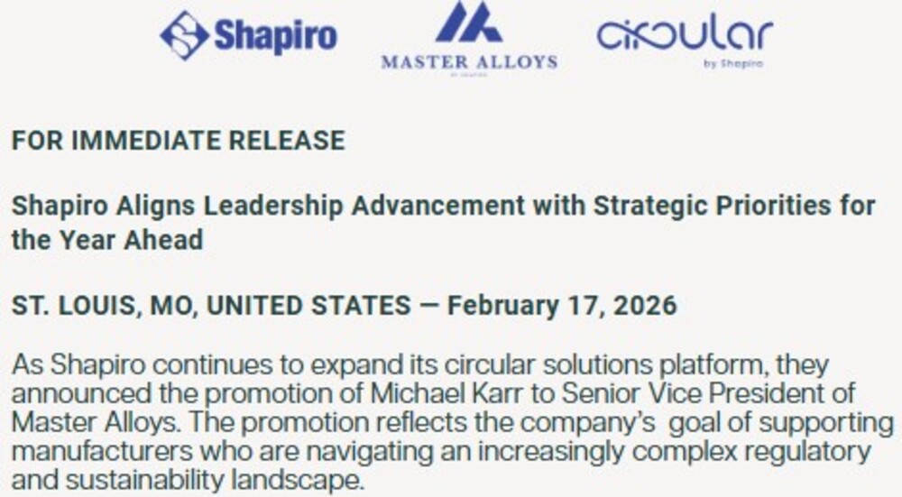 Shapiro Aligns Leadership Advancement with Strategic Priorities for the Year Ahead