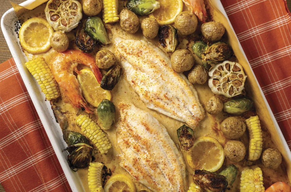 Cajun Catfish Sheet Pan Dinner